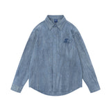 Men Long Sleeved T Shirt Distressed Shirt Men's Spring and Autumn Comfortable Breathable Loose Long Sleeve Shirt Outer Wear