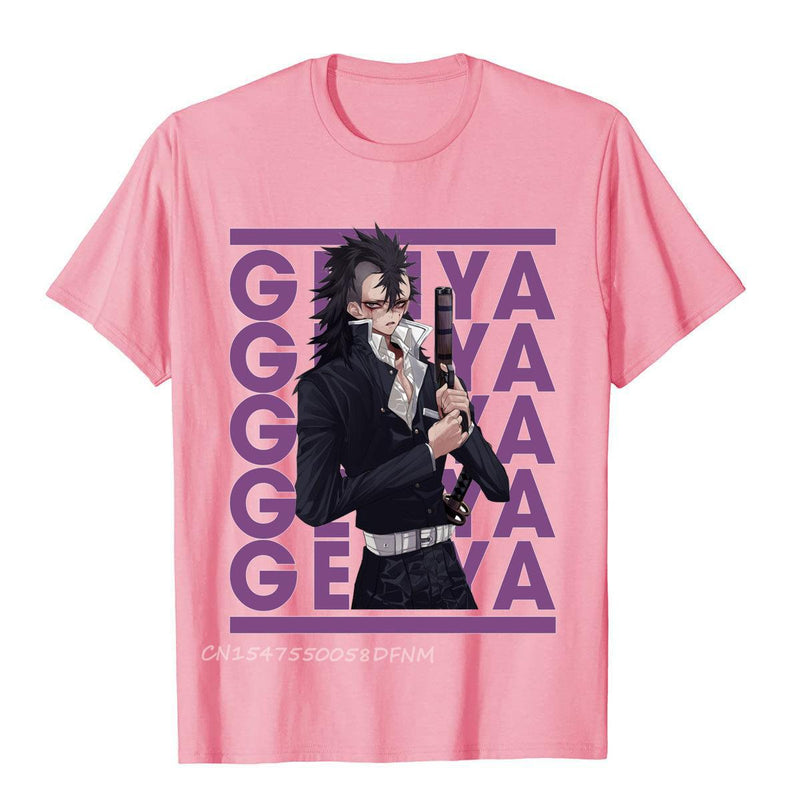 Popular Man T Shirt Retro Name Genya Demon Slayer Leisure