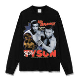 Mike Tyson T Shirt Boxer Character Printing Loose and Old