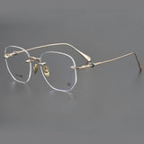 CHH Chrome Hearts Glasses Ultra-light pure titanium high-end rimless glasses frame