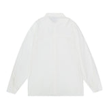 Men Long Sleeve T Shirt Men's Spring and Autumn Loose and Simple Embroidery Cardigan Shirt