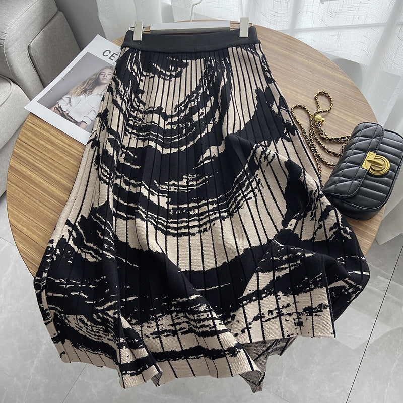 Women Skirt Knitted Skirt Autumn Artistic Style