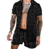Men Co-Ords Short Sleeve Thin Summer Men's Suit Casual Two-Piece Suit