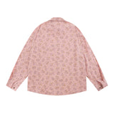 Men Long Sleeved T Shirt Floral Shirt Men Spring and Autumn Leisure Loose Retro