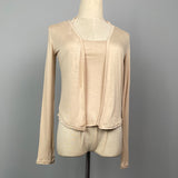 Women Long Sleeve Shirt Vest Strappy Cardigan Long Sleeve Sun-Protection Overshirt Top