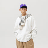 Unisex Hoodie All-Match Top Loose Crew Neck Sweater Coat Men