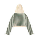 Women Hoodie Short Hoodie Knitted Women's Autumn Zipper Jacket
