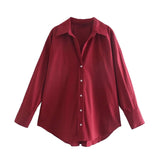 Women T-Shirt Spring Loose Casual Shirt Long Sleeve