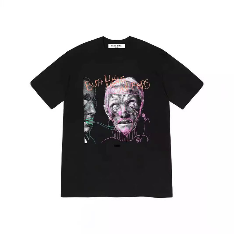 Mens T-shirts 21SS Butthole Surfers Psychic Tee Short Sleeve Bottom Shirt