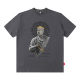 Men's T Shirt Printed Short-Sleeved T-shirt Men's and Women's Loose round Neck