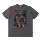 Men T Shirt Printed round Neck Short Sleeve T-shirt Men and Women Loose
