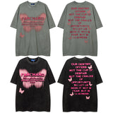 Men's T Shirt Printed Short-Sleeved T-shirt Men's and Women's Retro Hip Hop Loose