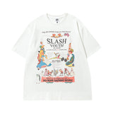Men's T-shirt Spring and Summer Men's Cartoon Printed Casual Short-Sleeved T-shirt Men's and Women's