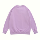 Men Hoodie Animal Lamb Oil Painting Printed Crew Neck Sweatshirt