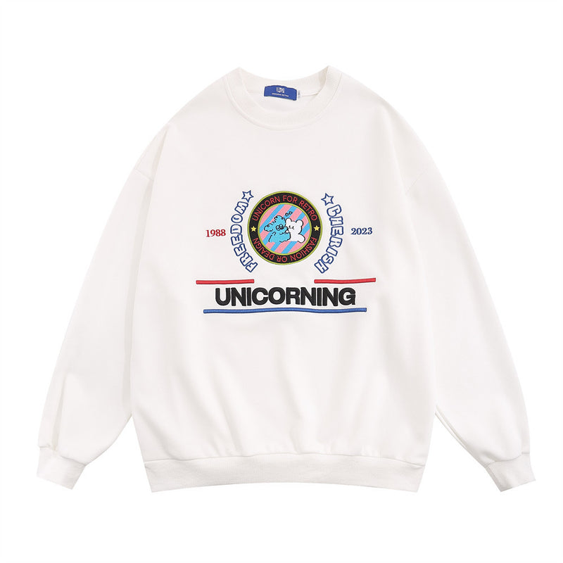 Men Hoodie round Neck Sweater Men's Loose Casual Long Sleeves Pullover Sports