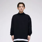 Men Hoodie Turtleneck Sweater Long Sleeve Casual Autumn and Winter Loose
