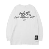Men Long Sleeve Shirt Vintage Sweater Men's and Women's Letter Long Sleeve T-shirt Loose round Neck