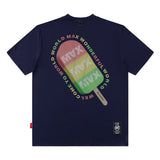 Men T Shirt Vintage Donut Print T-shirt Men and Women Hip Hop