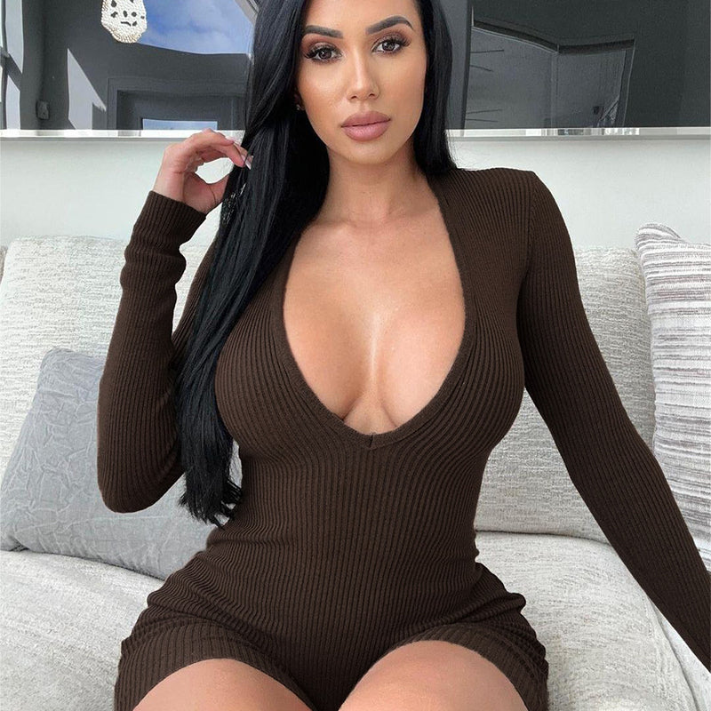 Women Jumpsuit Fall Women's Clothing Long Sleeve Short Jumpsuit