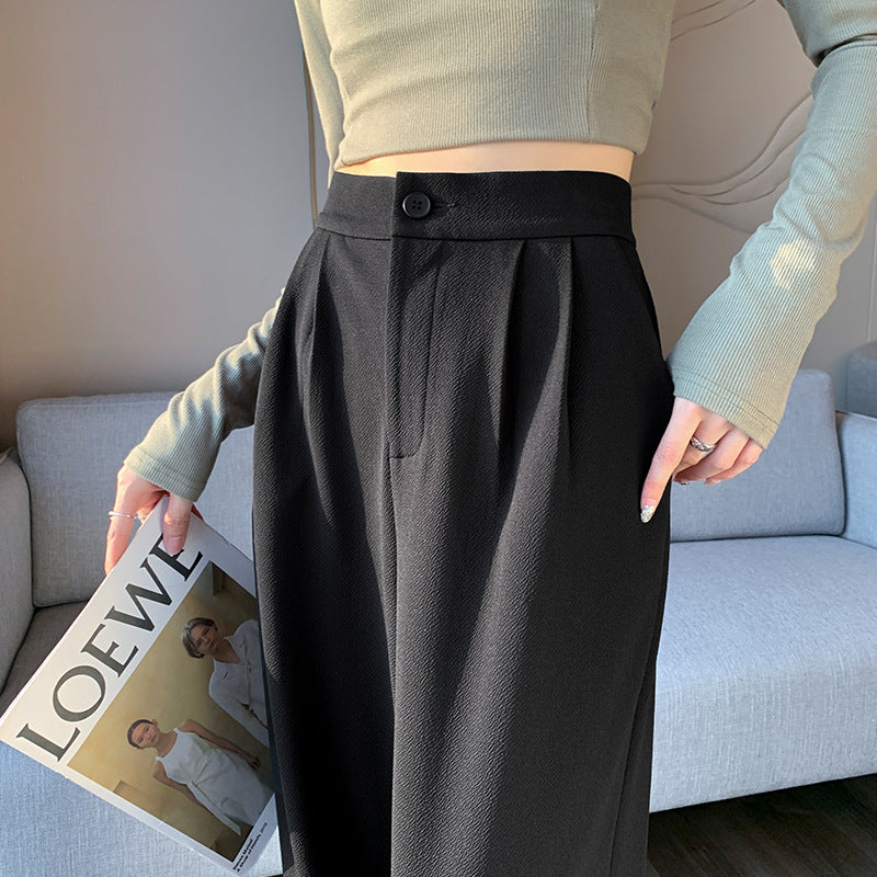 Palazzo Pants Autumn High-Grade Draping Texture Loose Straight Wide-Leg Pants