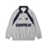 Men Hoodie Sweaters Menswear Embroidered Letters Loose Polo
