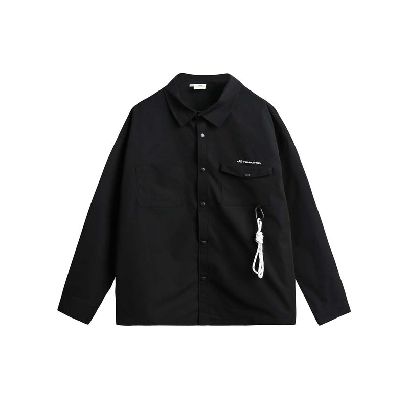 Unisex Jacket Autumn Decoration Climbing Button Carabiner Shirt