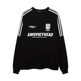 Men Long Sleeve Shirt College Style Long Sleeve T-shirt Men's and Women's Retro Bottoming Top