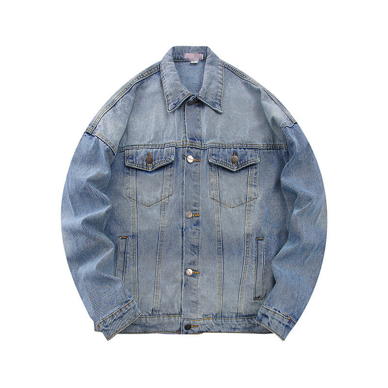 Palm Angle Jacket Palm Angels Jacket Letter Logo Patterned Denim Jacket Men and Women