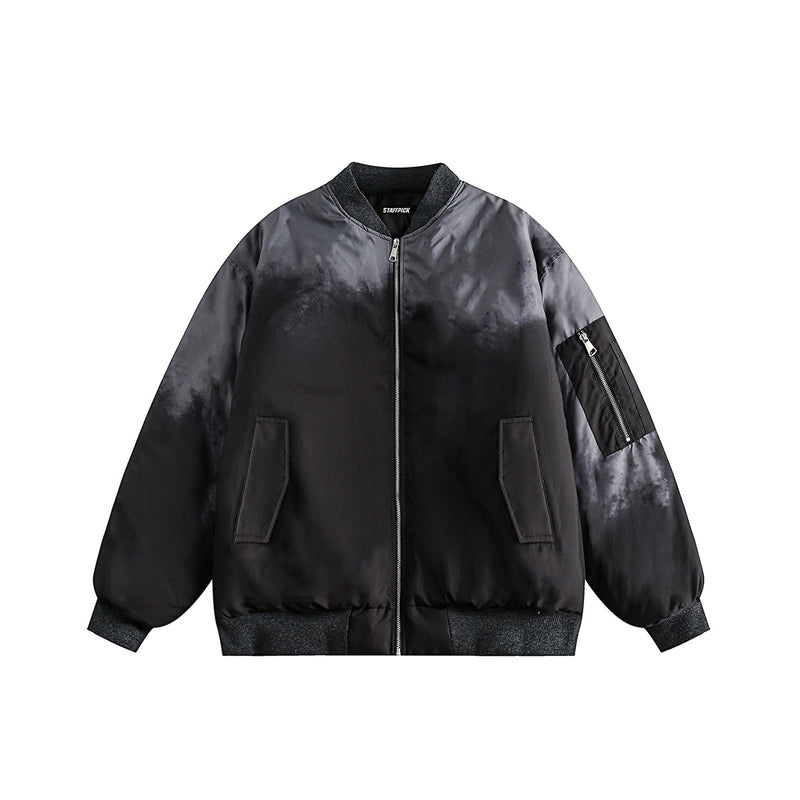 Unisex Jacket Winter Gradient Couple Cotton Baseball Uniform