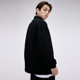 Men Hoodie Turtleneck Sweater Long Sleeve Casual Autumn and Winter Loose