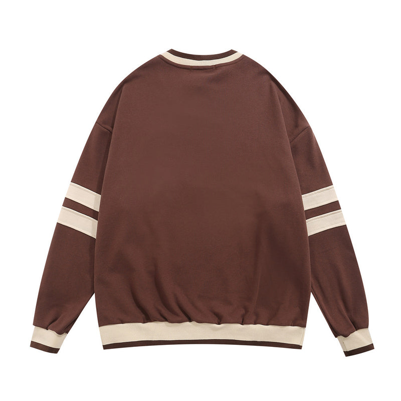 Men Hoodie Sweater Men's Spring and Autumn Loose Sports Stitching Casual Long Sleeve