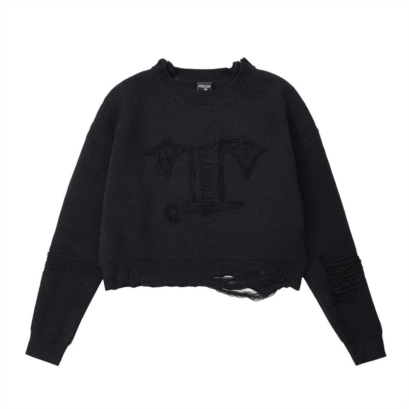Women Sweater Short Sweater round Neck Autumn Leisure Sweater