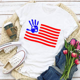 Women Independence Day T Shirt Short Sleeve T-shirt Loose Print