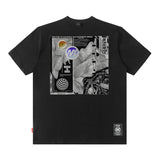Men T Shirt Printed Short-Sleeved T-shirt Men and Women Loose