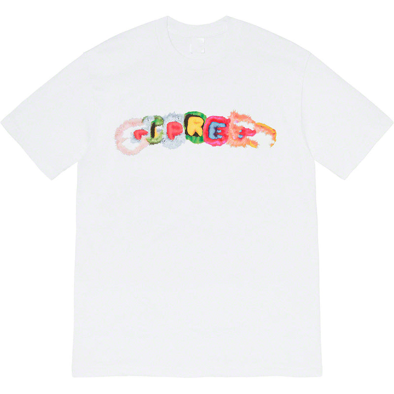 Men T-shirts 19FW Pillows Tee plush rainbow pillow logo short sleeve T-shirt pure cotton
