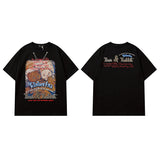 Men T Shirt Graffiti Printing Short Sleeve T-shirt Hip-Hop Street Casual Men and Women