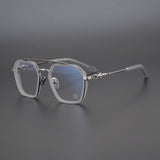 CHH Chrome Hearts Glasses Pure Titanium Vintage Square Double Beam Myopia Glasses Frame