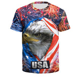 National Flag Day T Shirts Printed Outdoor All-Matching Short Sleeve T-shirt
