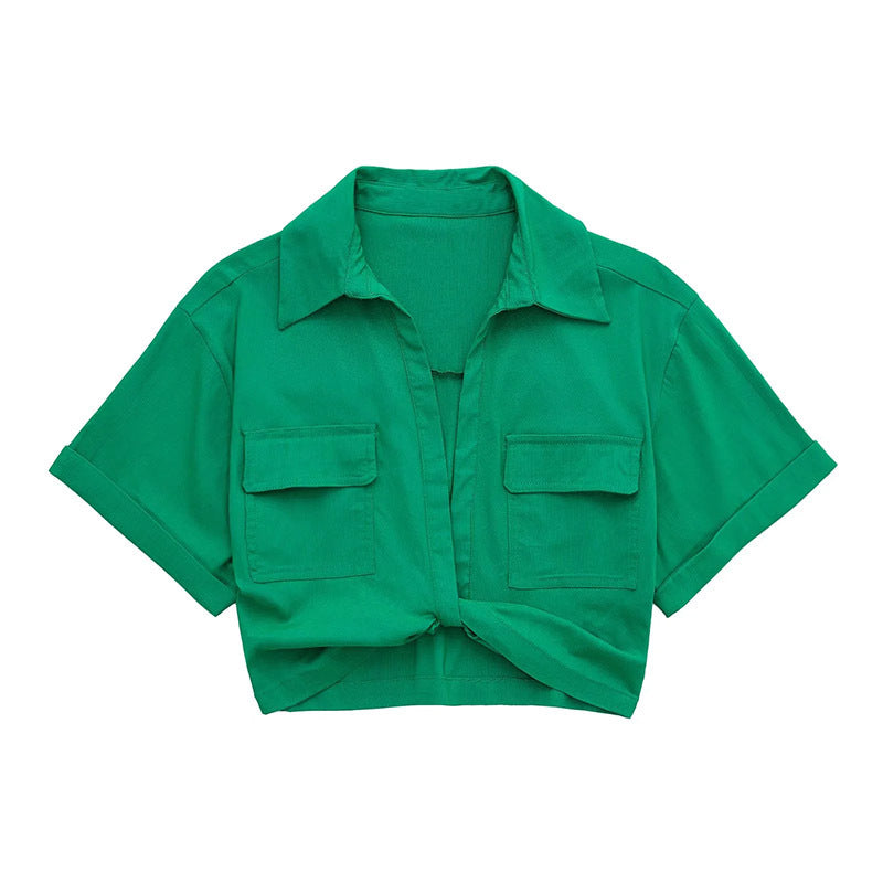 Women T-Shirt Spring Linen Short Shirt
