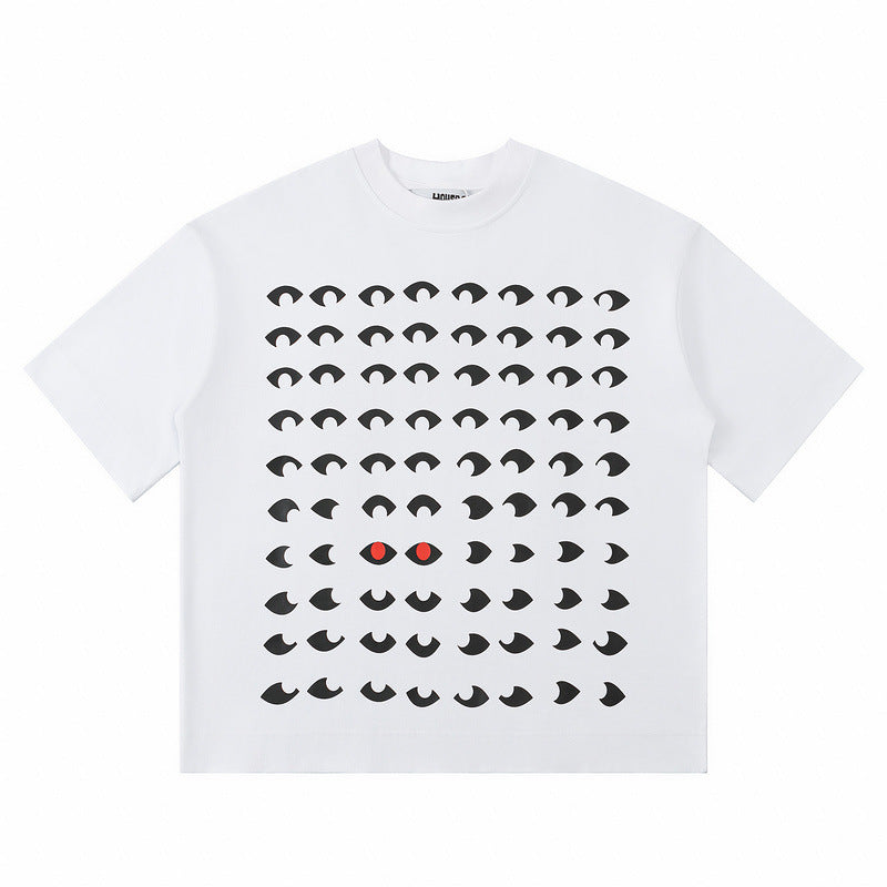 House Of Errors T-Shirt Eye of Truth Printed Short Sleeve Casual Loose T-Shirt