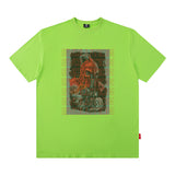Men's T Shirt Printed Short-Sleeved T-shirt Men's and Women's Retro Distressed