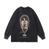 Men Long Sleeve Shirt Owen T-shirt Basketable Nets Star Washed Distressed Long Sleeve Autumn Winter Sweater