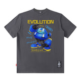 Men T Shirt Retro Men's Short-Sleeved T-shirt Casual Men and Women
