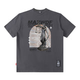 Men T Shirt Loose T-shirt Trendy Printed Short Sleeve Men's Summer