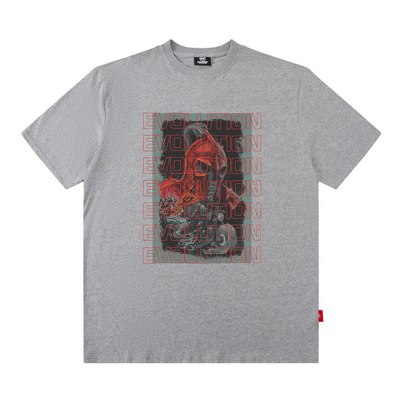 Men T Shirt Printed Short Sleeve T-shirt Men's and Women's Printed Loose