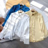Women T-Shirt Shirt Women's Spring Drape Long Sleeve Shirt