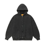 Men Hoodie Washed and Worn Hooded Jacket Men's Autumn and Winter