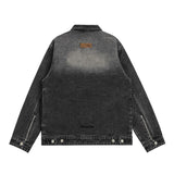 Men Denim Jacket Vintage Washed and Worn Denim Jacket Men Vibe Fashion Baggy Coat