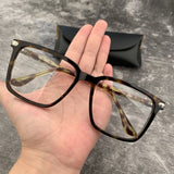 CHH Chrome Hearts Glasses Large Square Large Face Silver Plain Myopia Glasses Frame