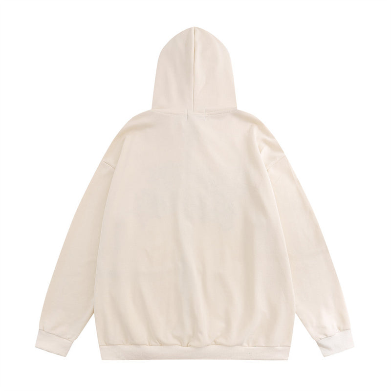 Men Hoodie Patch Letter Hooded Jacket Boys